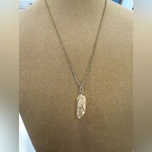 Raw Quartz Point Necklace Lemurian Crystal Quartz Point Necklace